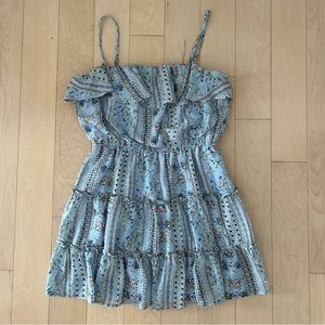 Lena Light Blue Floral Mini Dress